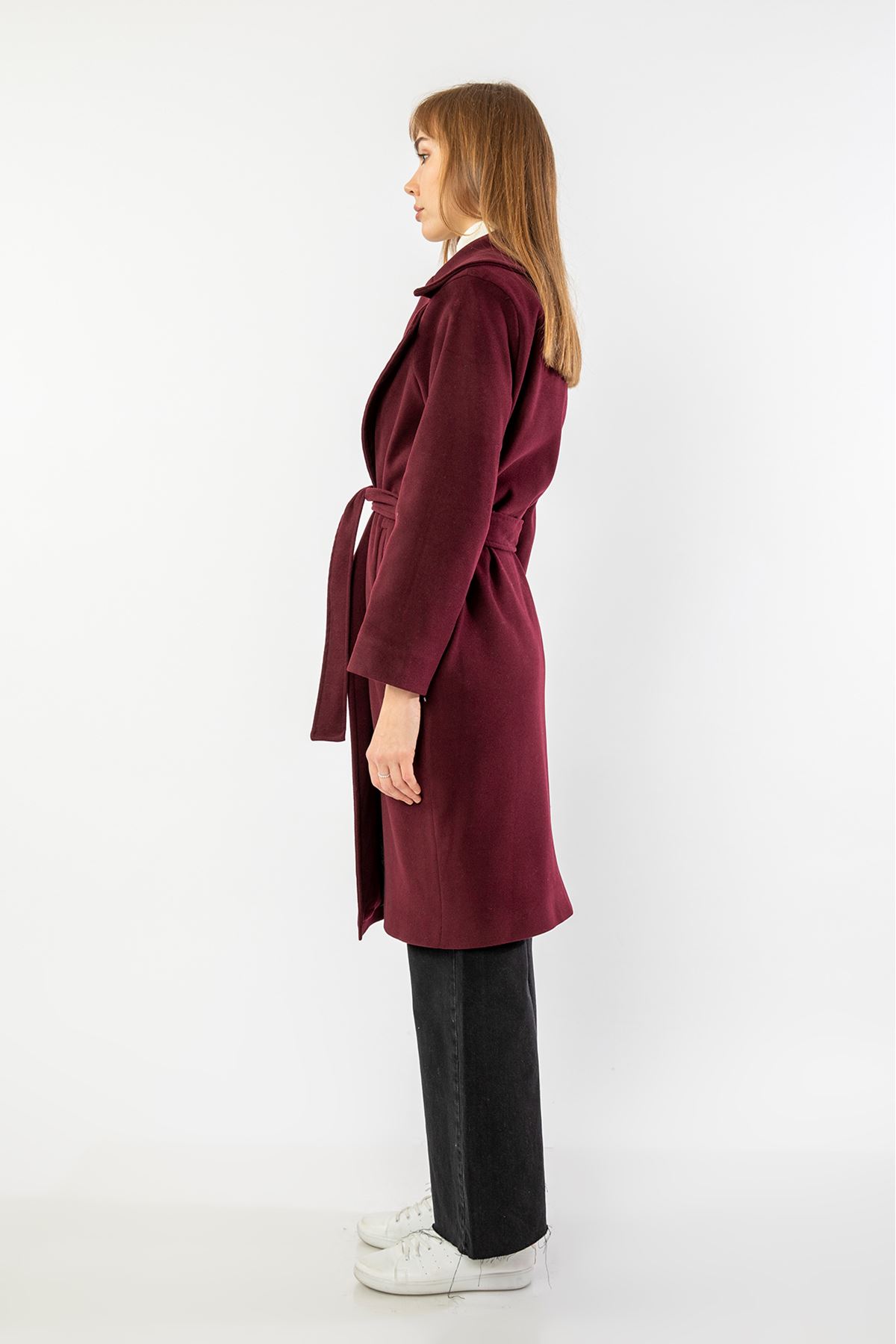 Kuşaklı Kaşe Kaban-Mürdüm