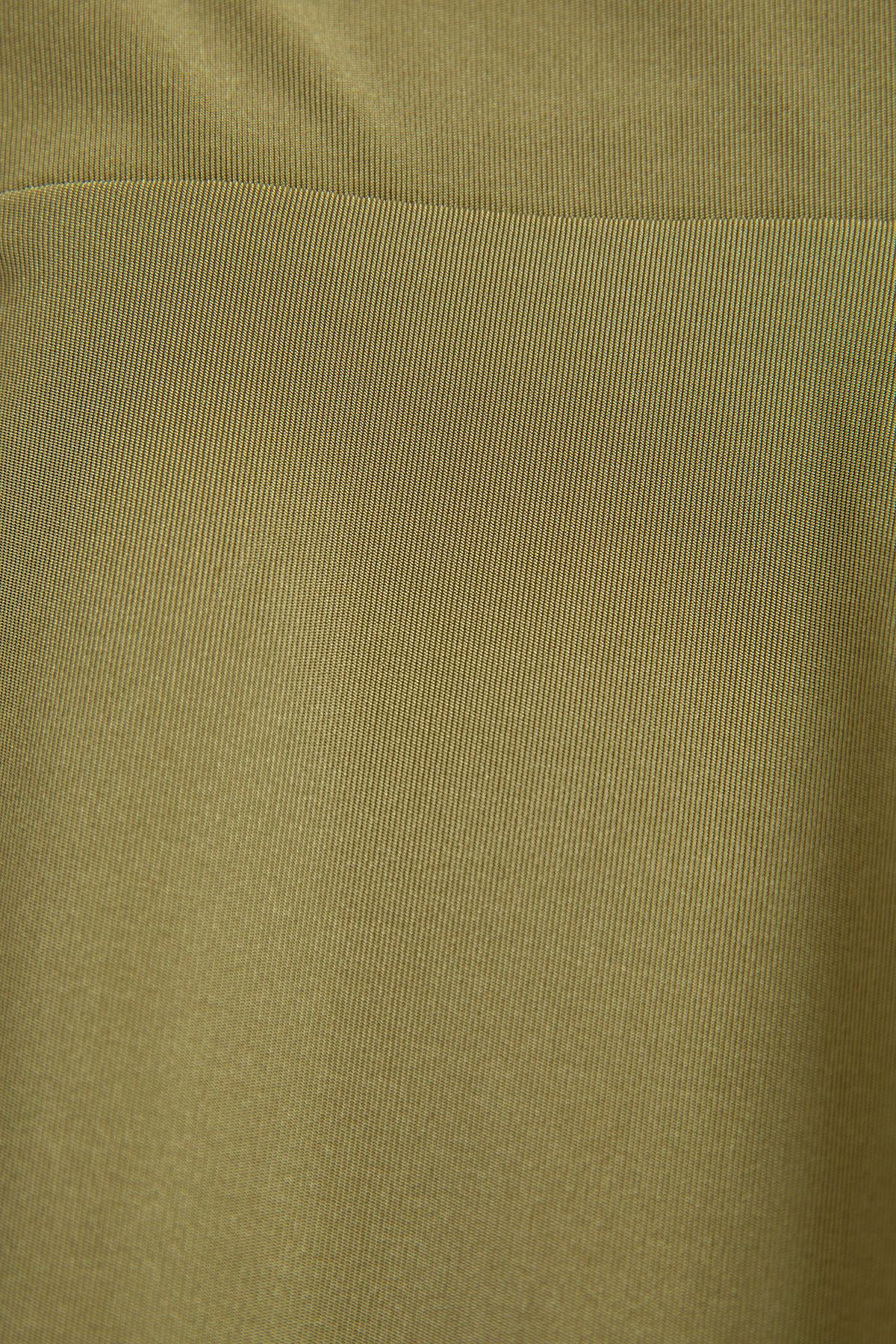 Geniş Kemerli Parlak Tayt-Yeşil