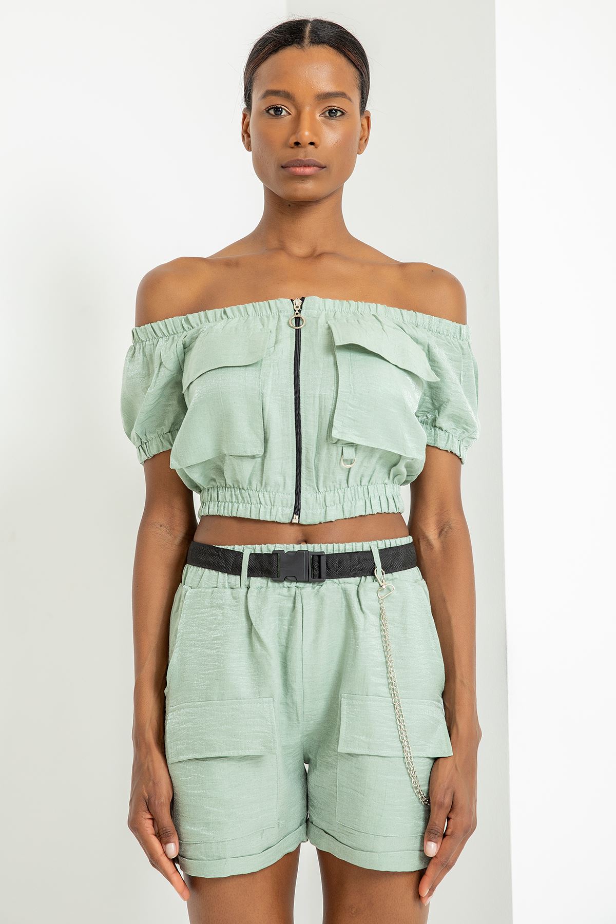 Kapşonlu Polar Sweatshirt-Kiremit