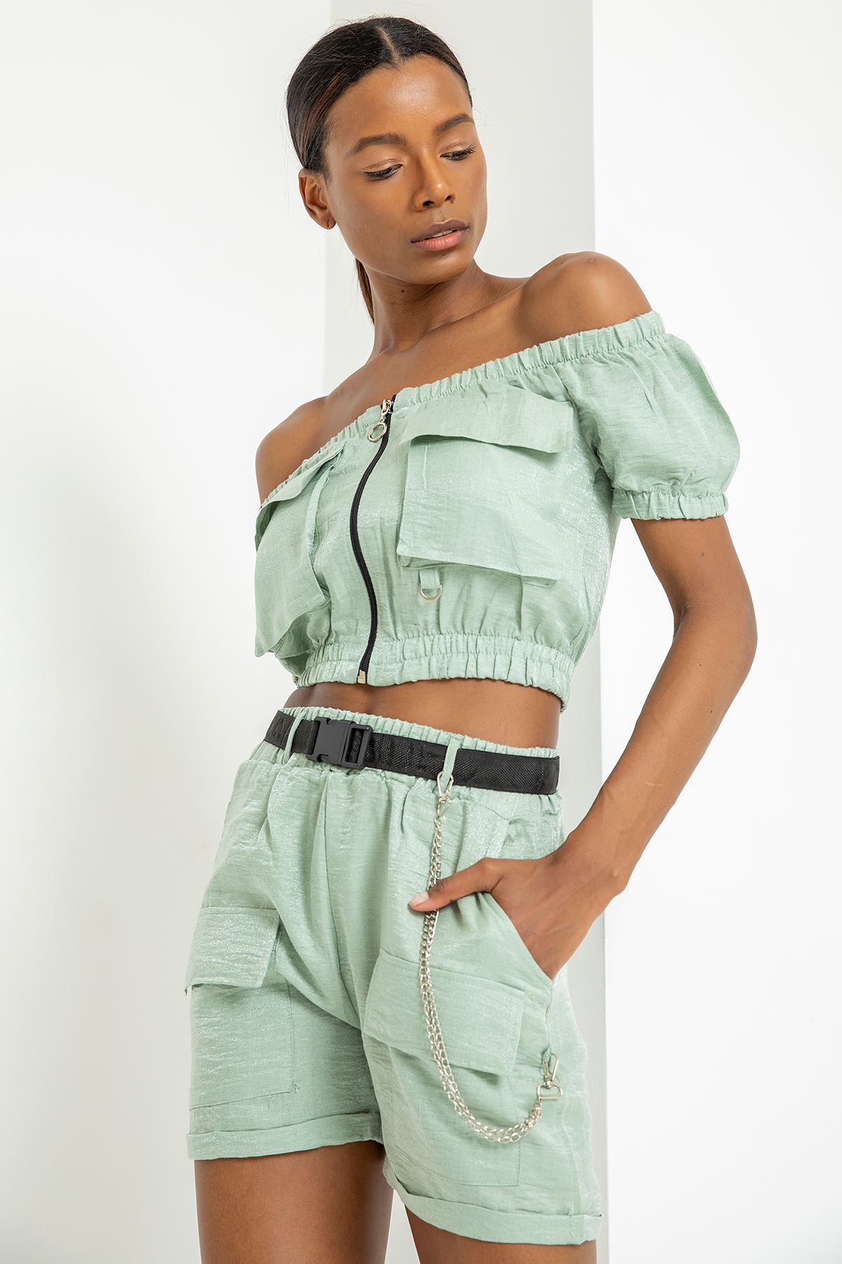 Kapşonlu Polar Sweatshirt-Kiremit