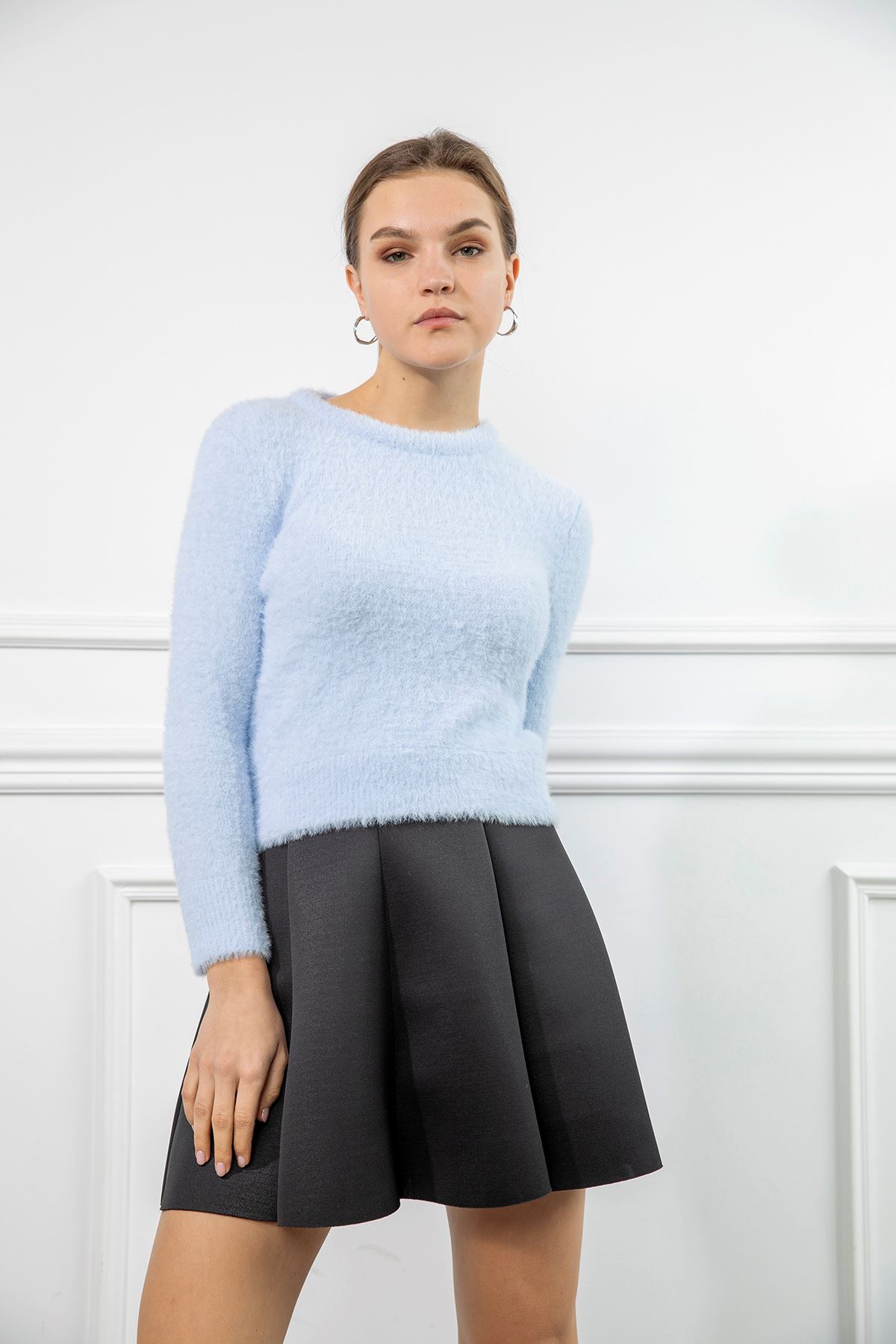 Bisiklet Yaka Yumoş Kazak-Bebemavi