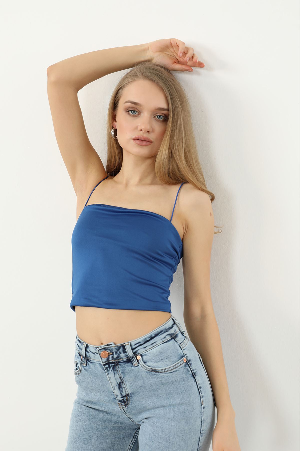 İp Askılı Atlet-Mavi