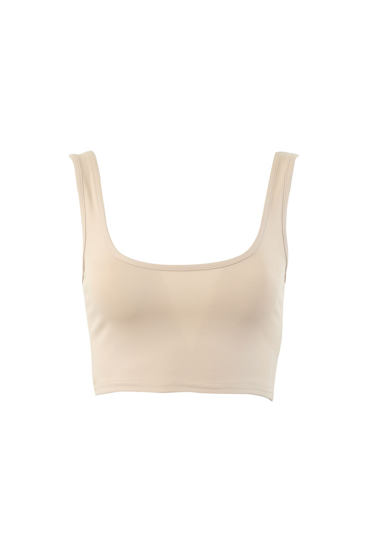 Kısa Crop-Bej