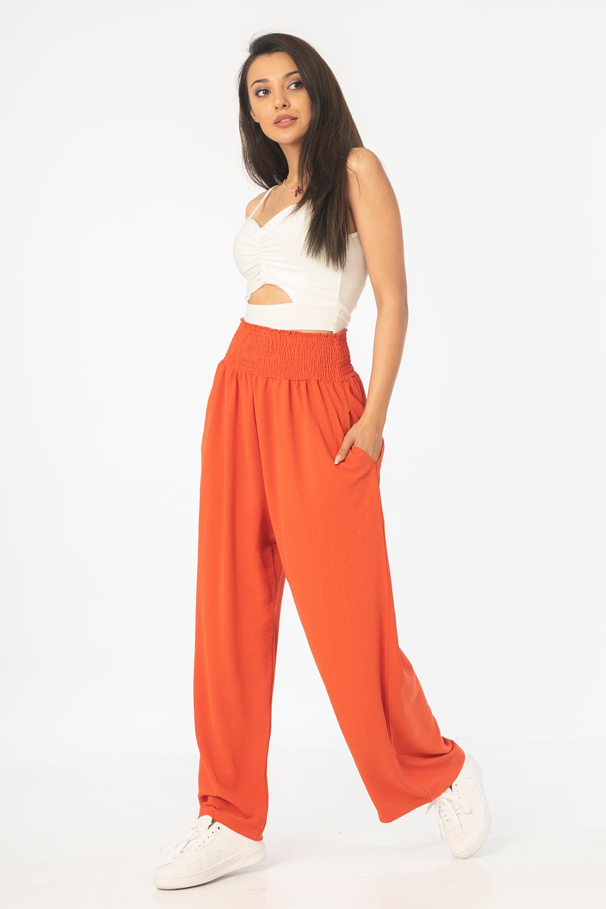 Gipeli Salaş Pantolon-Kiremit