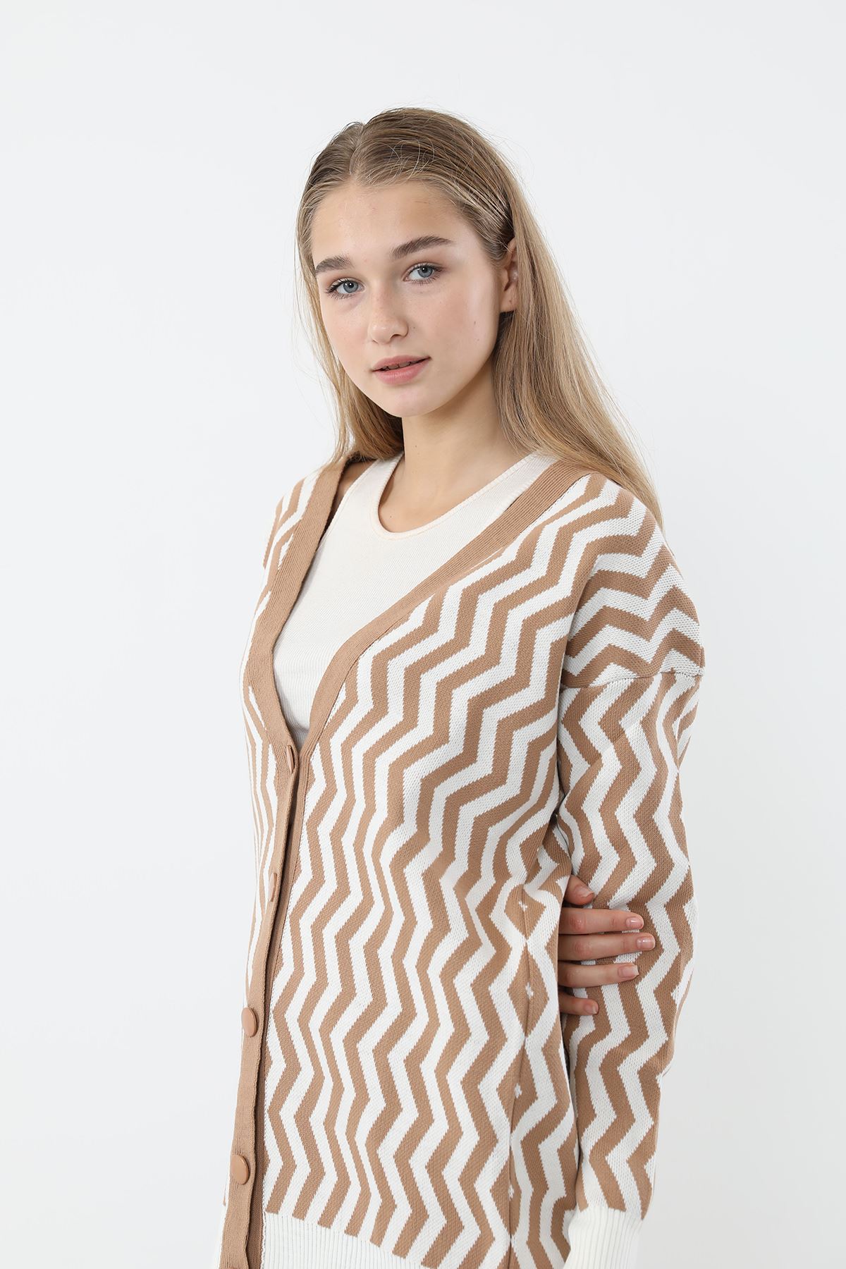 Zigzag Desen HırkaTaba