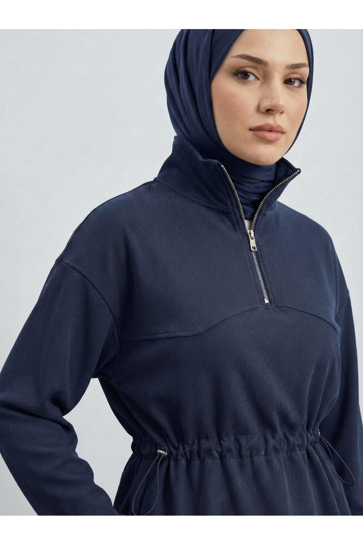 Beli StoperTünelli Elbise-Lacivert