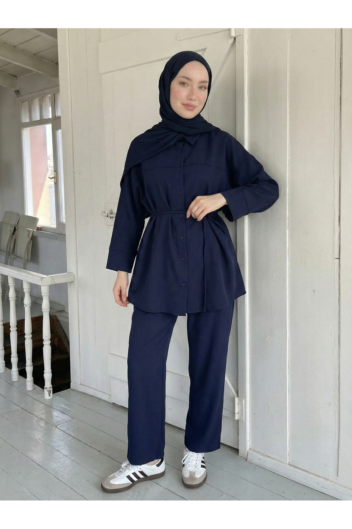 Roba Detay Pantolonlu Takım-Lacivert