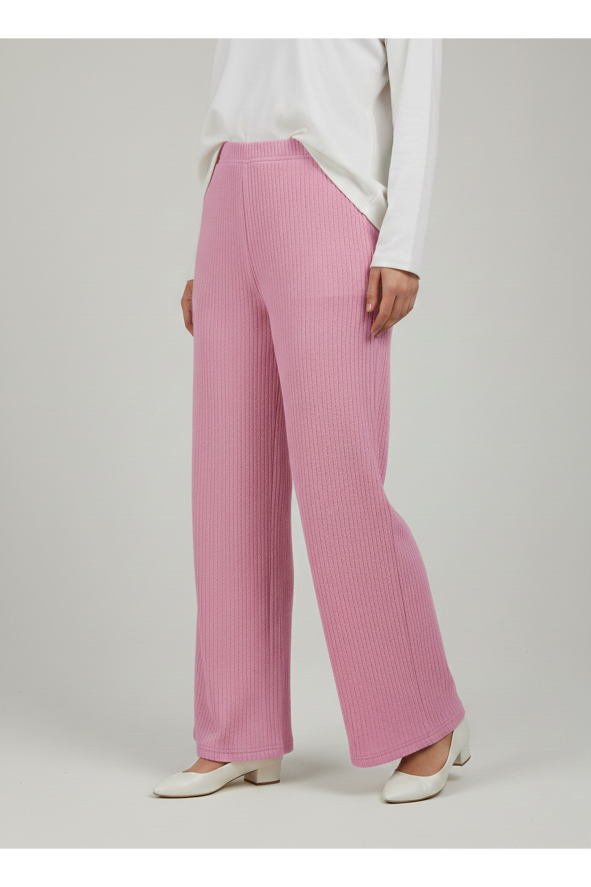 Ziplin Pantolon-Pembe