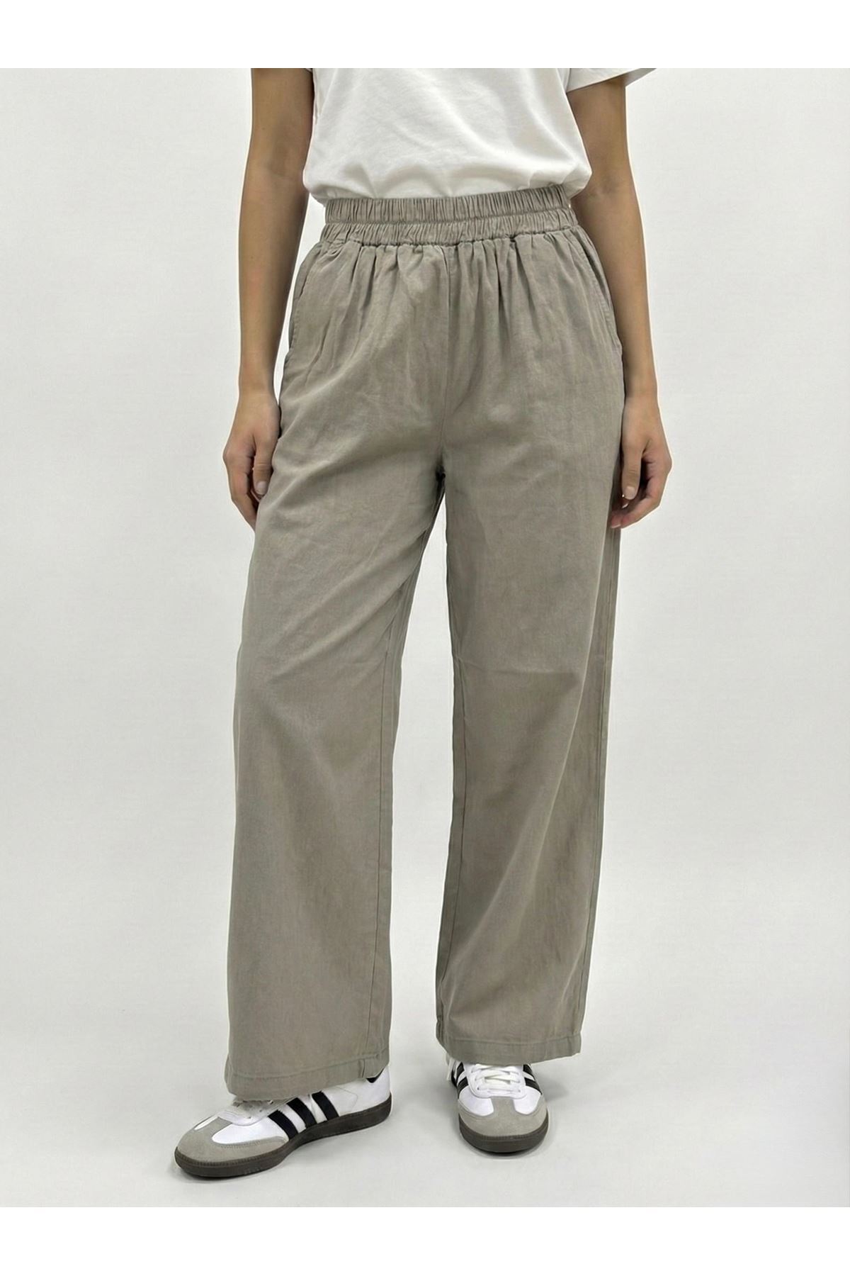 Cep Detay Pantolon-Vizon