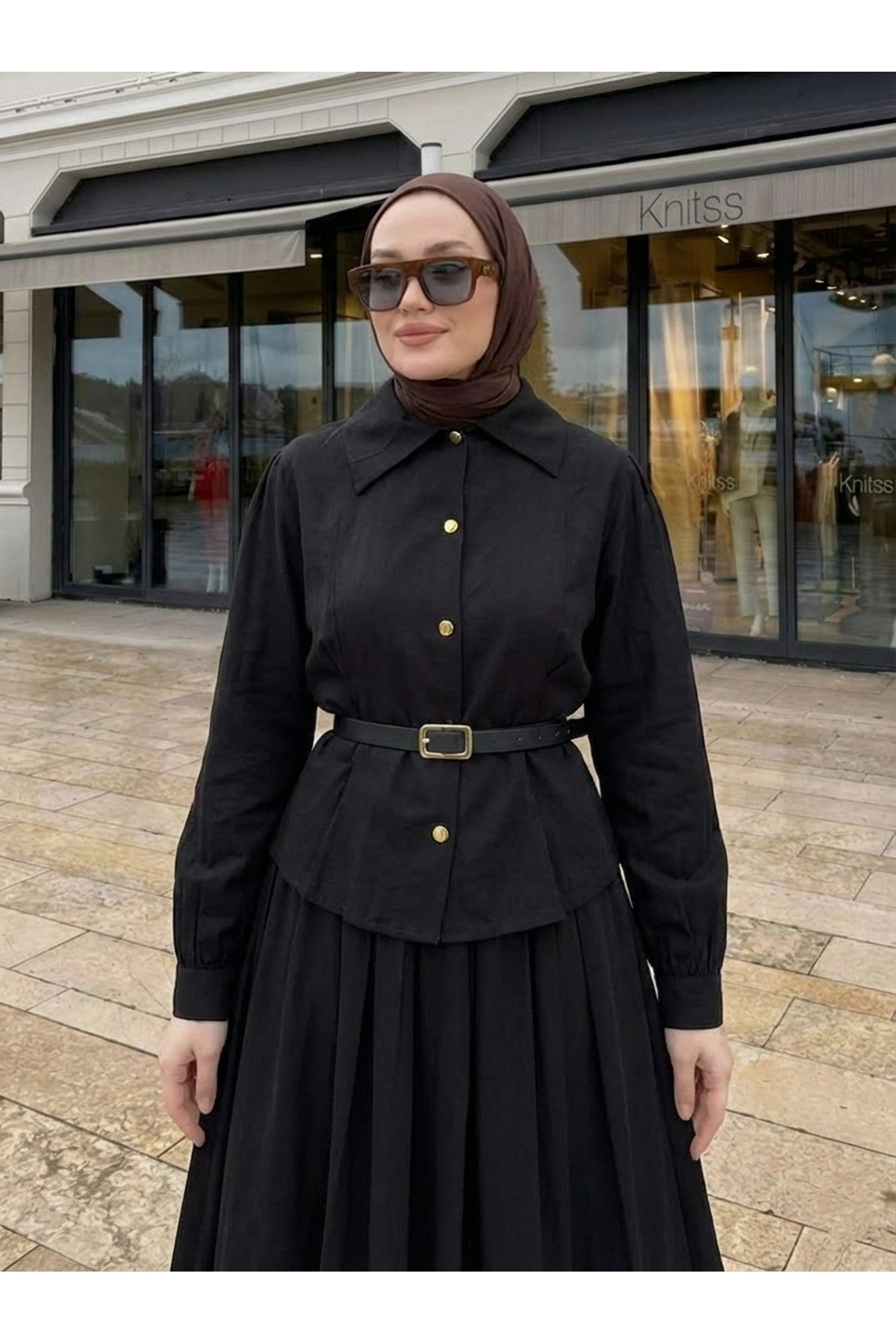 Ön Arka Pensli Etekli Takım-Siyah