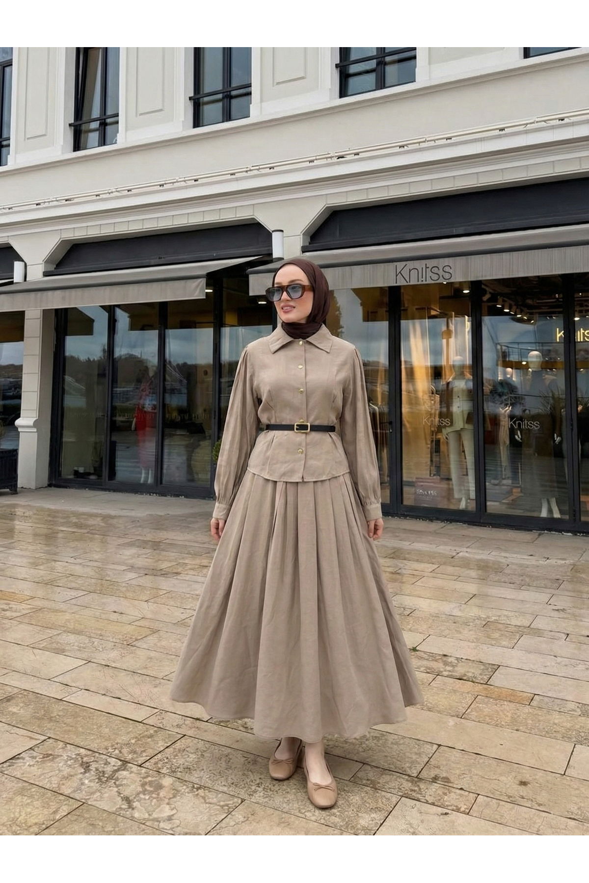 Ön Arka Pensli Etekli Takım-Vizon