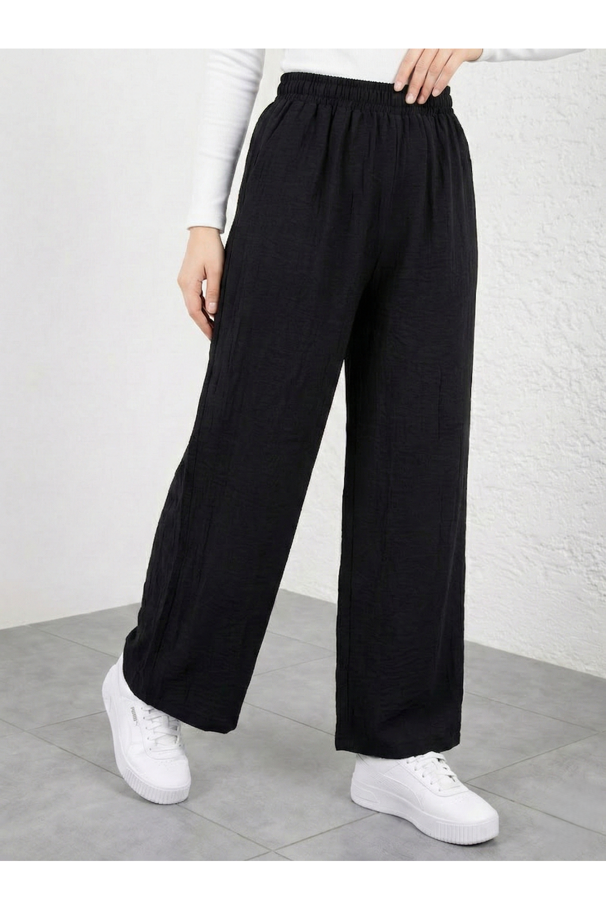 Çilek Pantolon-Siyah