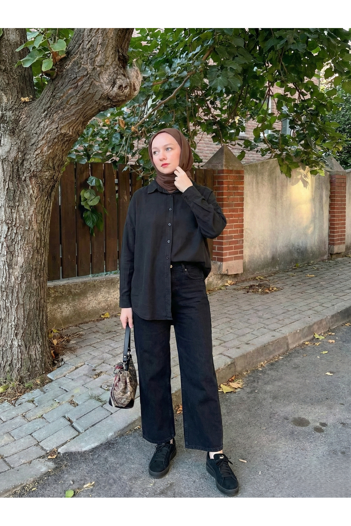 Arka Roba Detay Tunik-Siyah