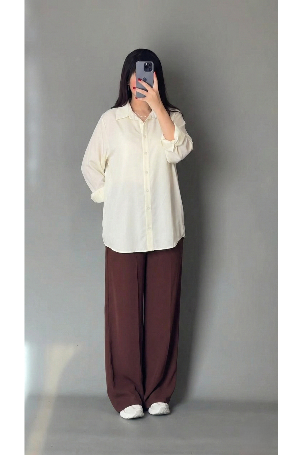 Klasik Terikoton Tunik-Ekru