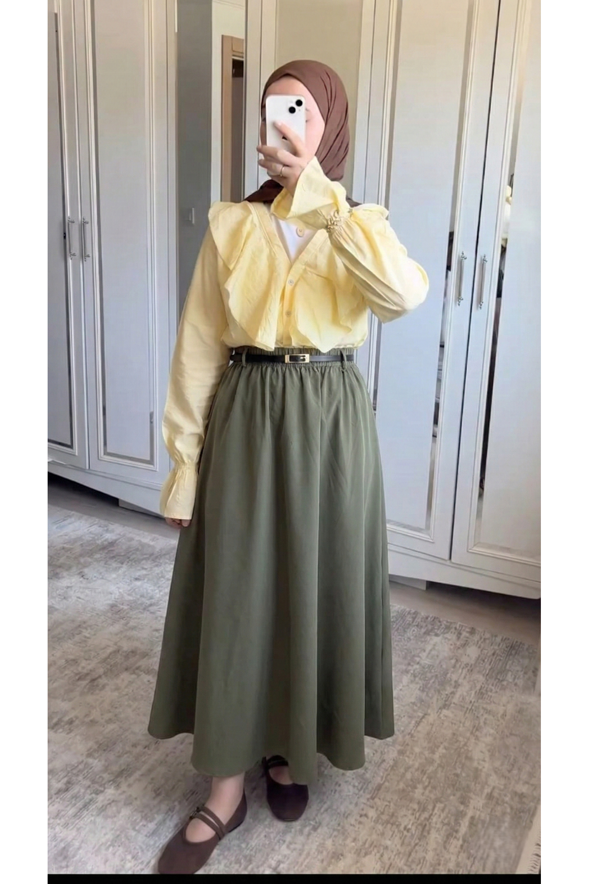 Kemer Detay Soft Etek-Haki