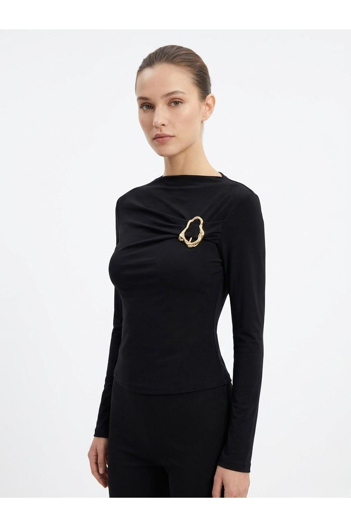 Toka Detay Sendy Bluz-Siyah