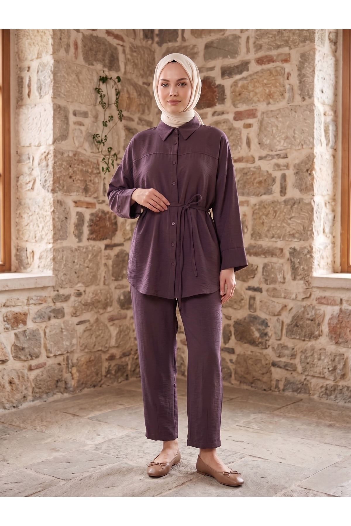 Paça Pensli Takım-Bordo