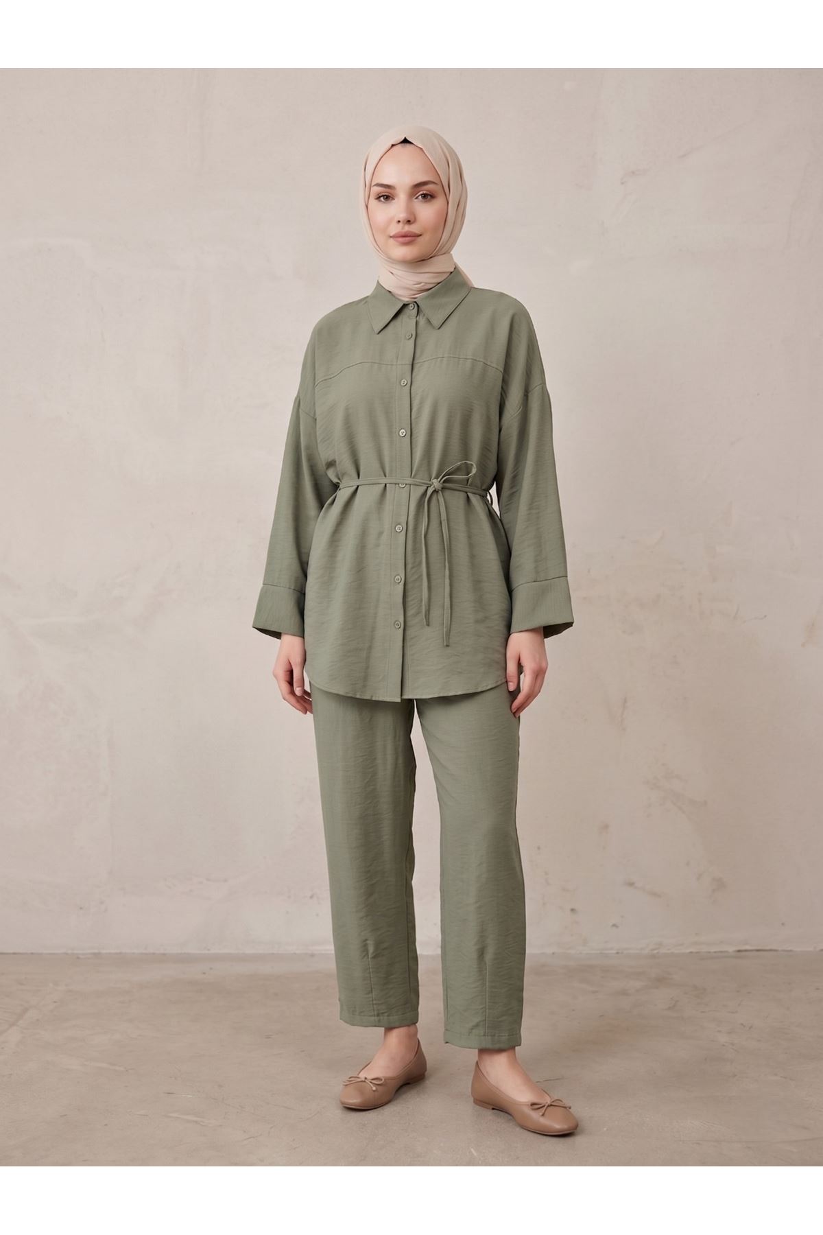 Paça Pensli Takım-Haki