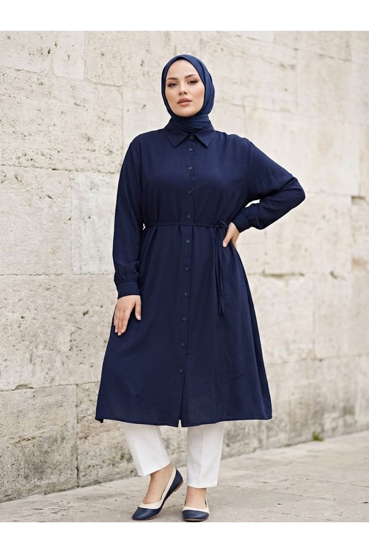Oversize Tunik-Lacivert