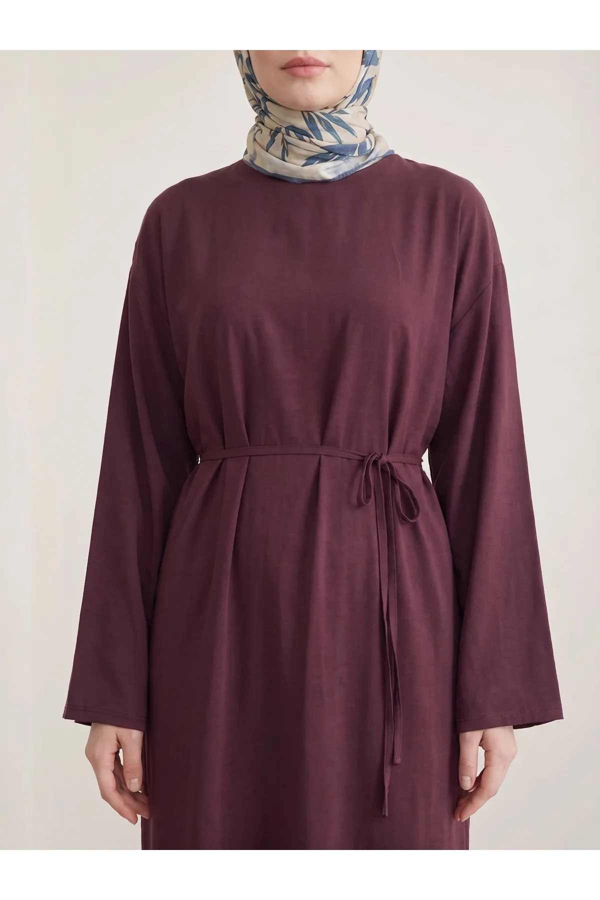 Modal Slop Elbise-Bordo