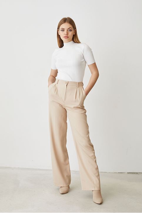 Retro Palazzo Pantolon-Taş