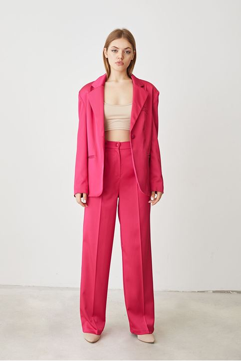 Saten Palazzo Takım-Fuşya