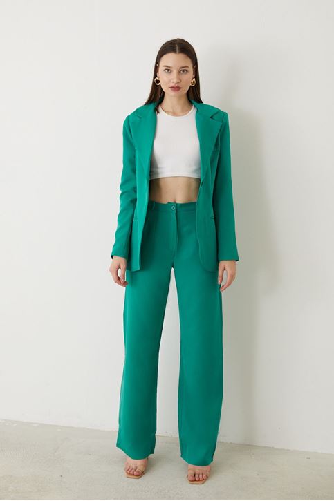 Retro Palazzo Takım-Koyu Yeşil