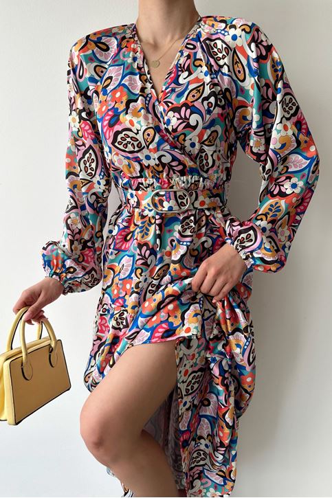 Kuşaklı Elbise-Mint