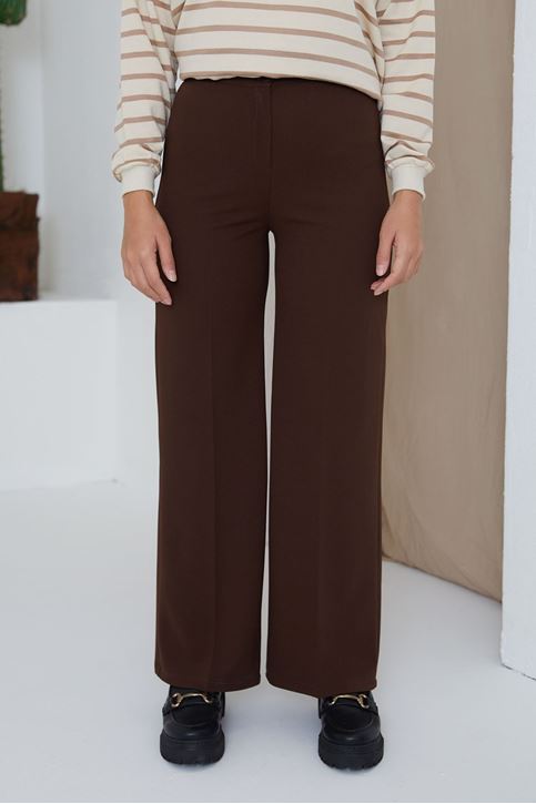 Düğmeli Pantolon-Kahve