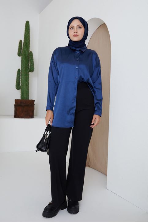 Düğmeli Pantolon-Siyah