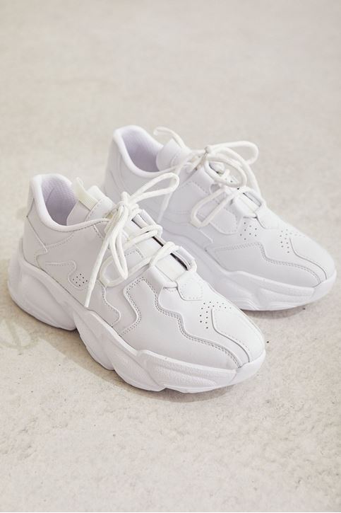 Bağcıklı Spor Ayakkabı-Beyaz