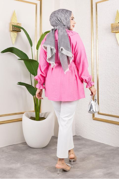 Biye Detay Tunik-Pembe