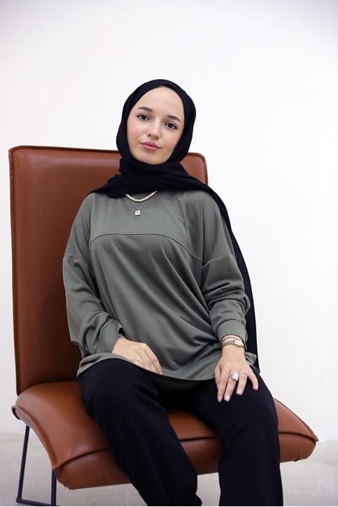 Ön Roba Detay Pike Tunik-Haki