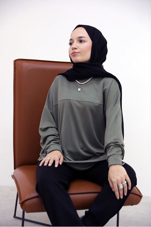 Ön Roba Detay Pike Tunik-Haki