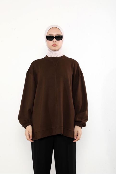 Yaka Detay Oysho Tunik-Kahve