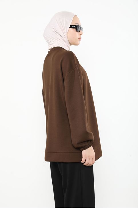 Yaka Detay Oysho Tunik-Kahve