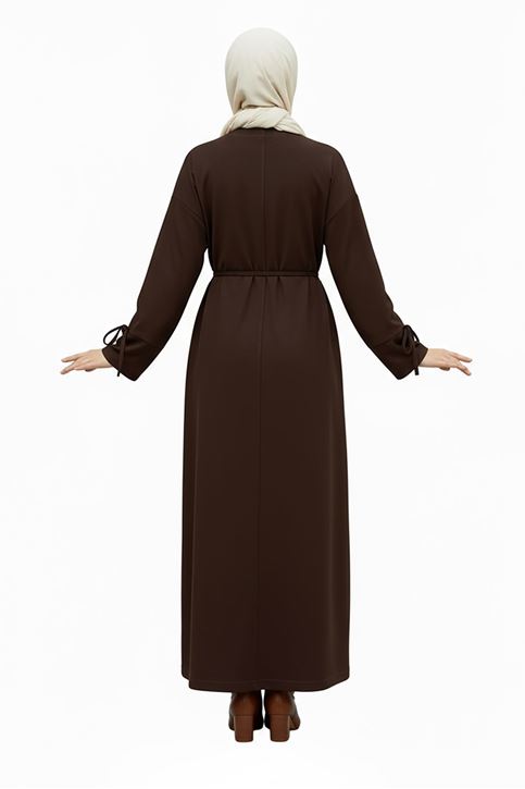 Kol Biye Detay Oysho Elbise-Kahve