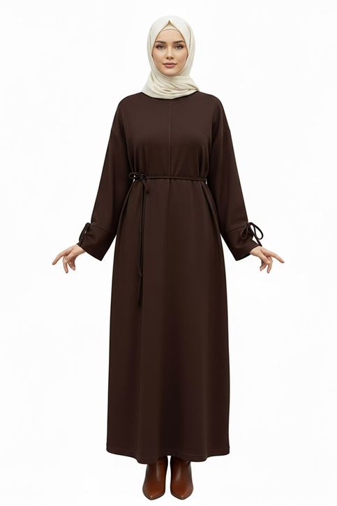 Kol Biye Detay Oysho Elbise-Kahve