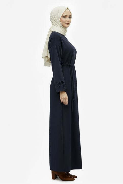 Kol Biye Detay Oysho Elbise-Lacivert