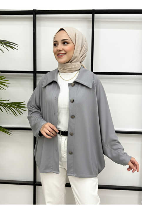 Casual Relax Fit Giy Çık-Gri