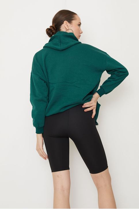 Korsajlı Kısa Tayt-Siyah