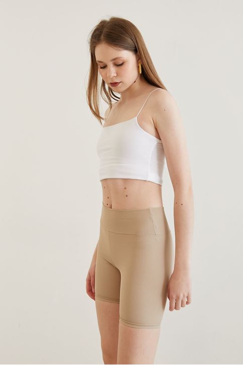 Şort Tayt-Bej