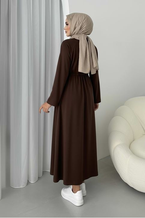 Beli Tünelli Oysho Elbise-Kahve