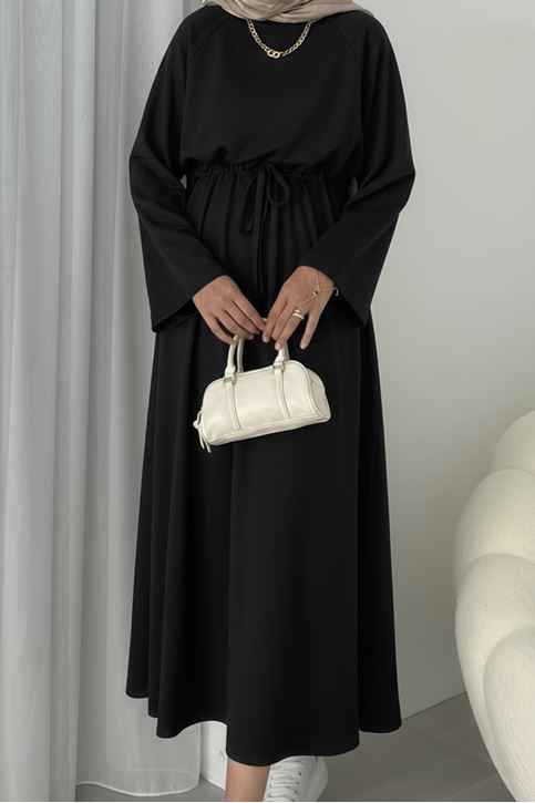 Beli Tünelli Oysho Elbise-Siyah