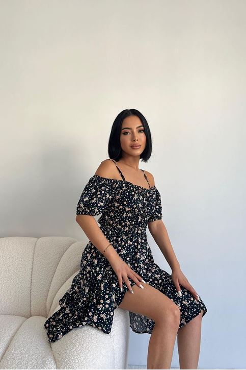 Askılı Elbise-Lacivert