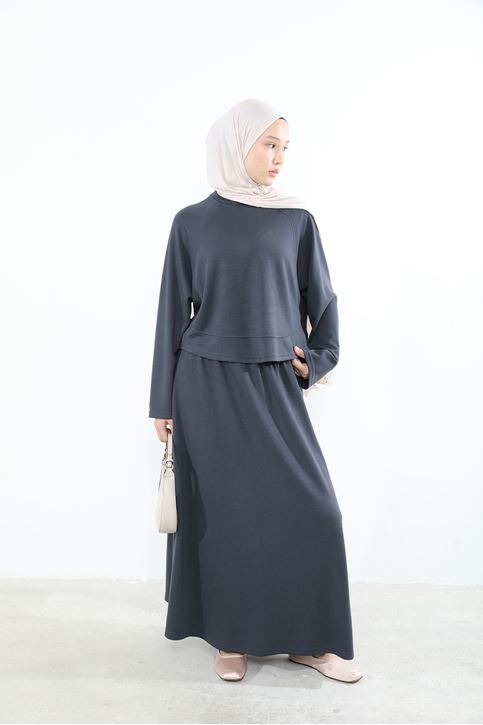 Yarasa Kol Oysho  Etekli Takım-Antrasit