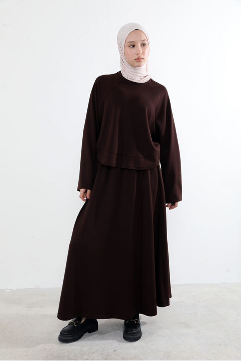 Yarasa Kol Oysho  Etekli Takım-Kahve