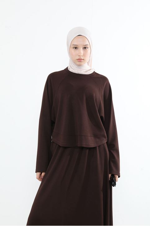 Yarasa Kol Oysho  Etekli Takım-Kahve