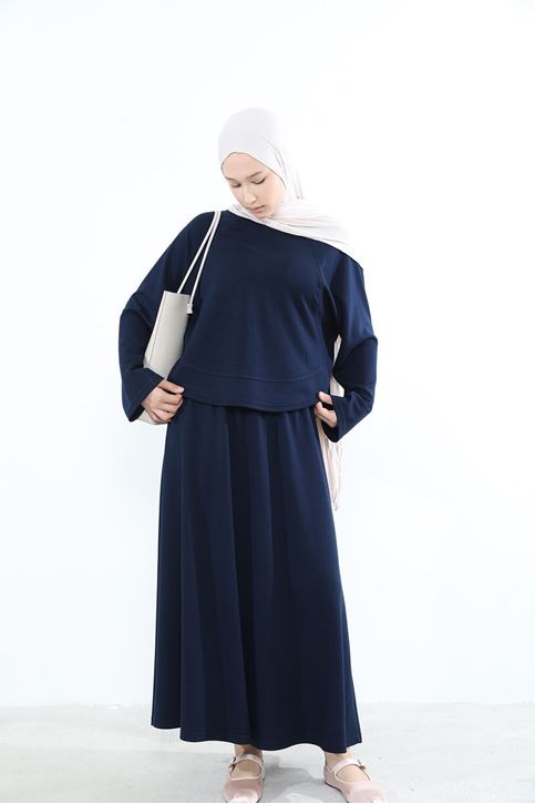 Yarasa Kol Oysho  Etekli Takım-Lacivert