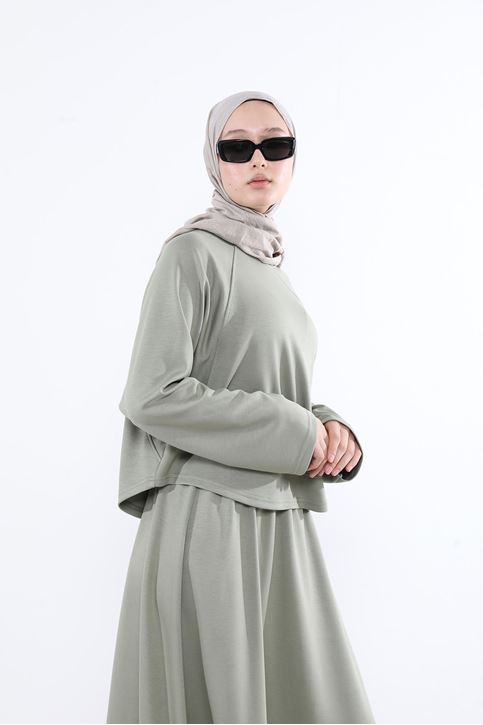 Yarasa Kol Oysho  Etekli Takım-Mint